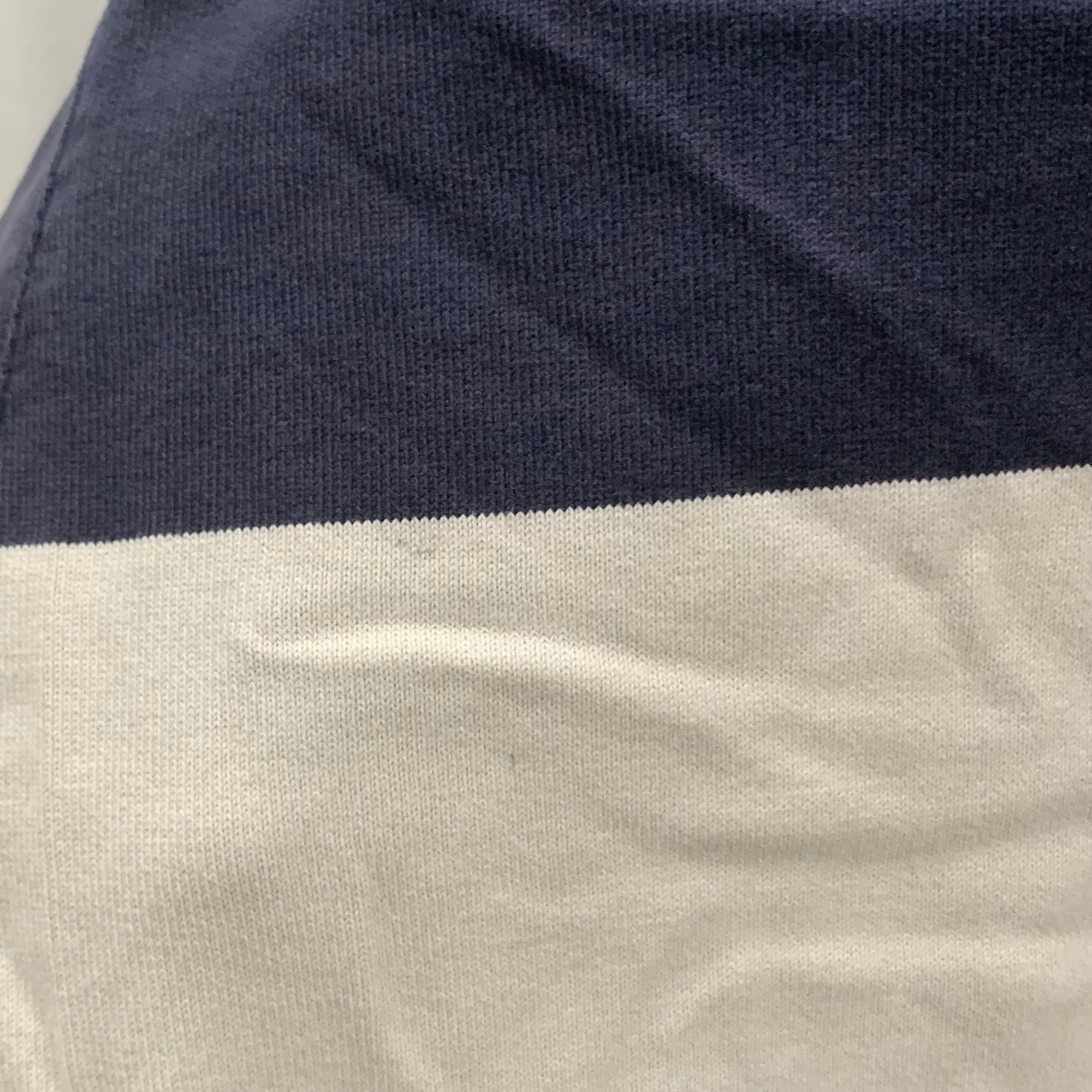【中古】【古着】Tommy Hilfiger ボーダー ラガーシャツ ホワイト×インディゴ XXLサイズ