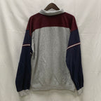 【中古】【古着】TOWN CRAFT ボーダー ラガーシャツ グレー×ネイビー XLサイズ