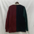 【中古】【古着】Levi's プリント ラガーシャツ モスグリーン×ブラック Lサイズ