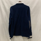 【中古】【古着】Tommy Hilfiger ワンポイント ラガーシャツ ネイビー Mサイズ