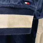【中古】【古着】Tommy Hilfiger ワンポイント ラガーシャツ ネイビー Mサイズ