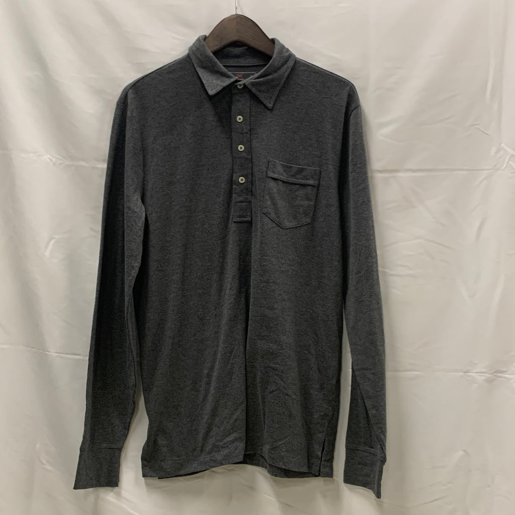 【中古】【古着】Ralph Lauren 無地 ポロシャツ グレー Mサイズ