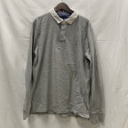【中古】【古着】Tommy Hilfiger ワンポイント ラガーシャツ グレー XLサイズ