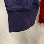 【中古】【古着】FILA ボーダー ラガーシャツ ホワイト×ネイビー×レッド Sサイズ