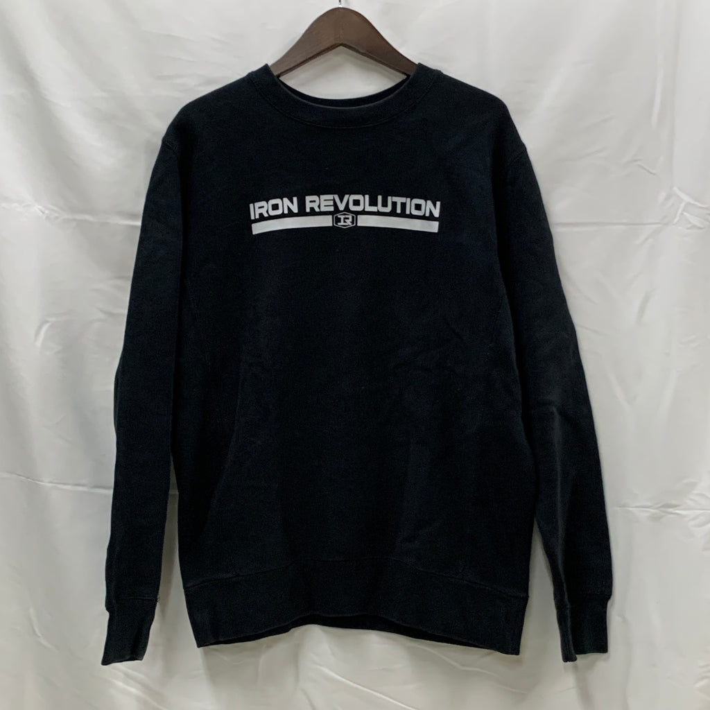【中古】【古着】independent trading company プリント トレーナー ブラック Sサイズ