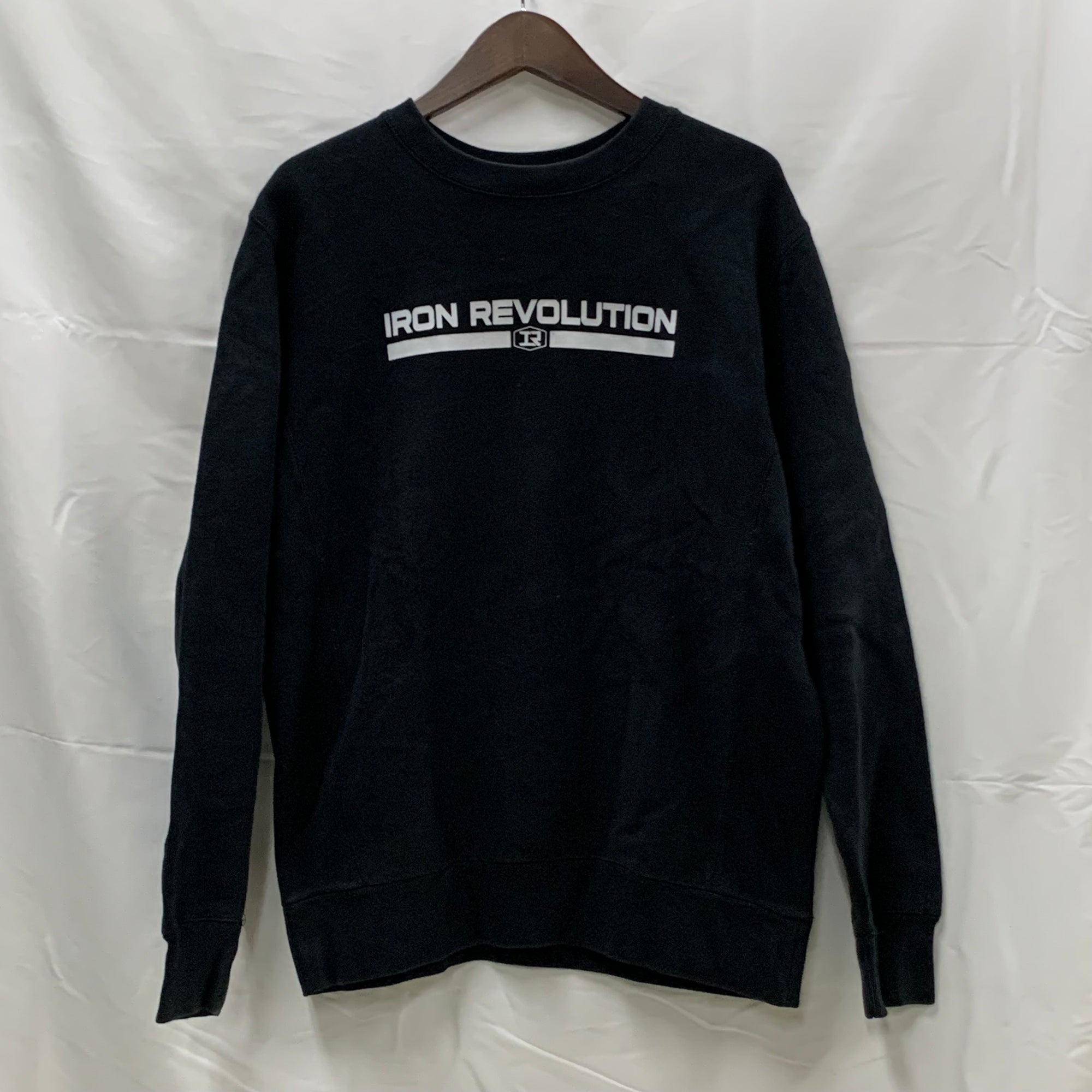 【中古】【古着】independent trading company プリント トレーナー ブラック Sサイズ