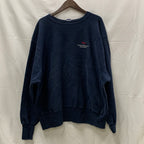 【中古】【古着】Champion ワンポイント トレーナー ネイビー XLサイズ