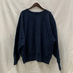 【中古】【古着】Champion ワンポイント トレーナー ネイビー XLサイズ