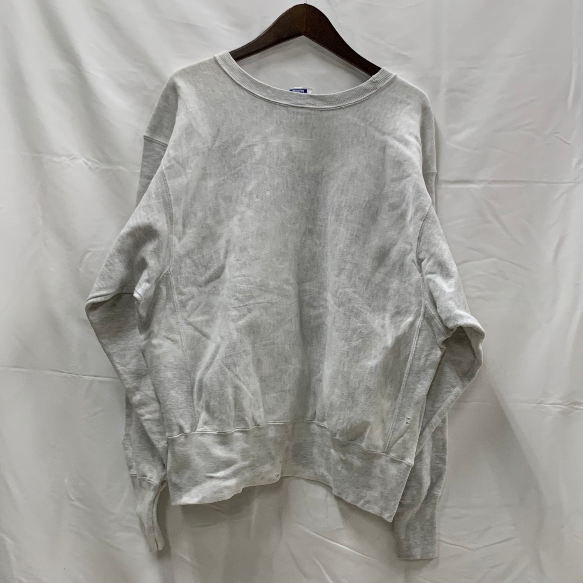 【中古】【古着】Champion プリント トレーナー ホワイト Mサイズ
