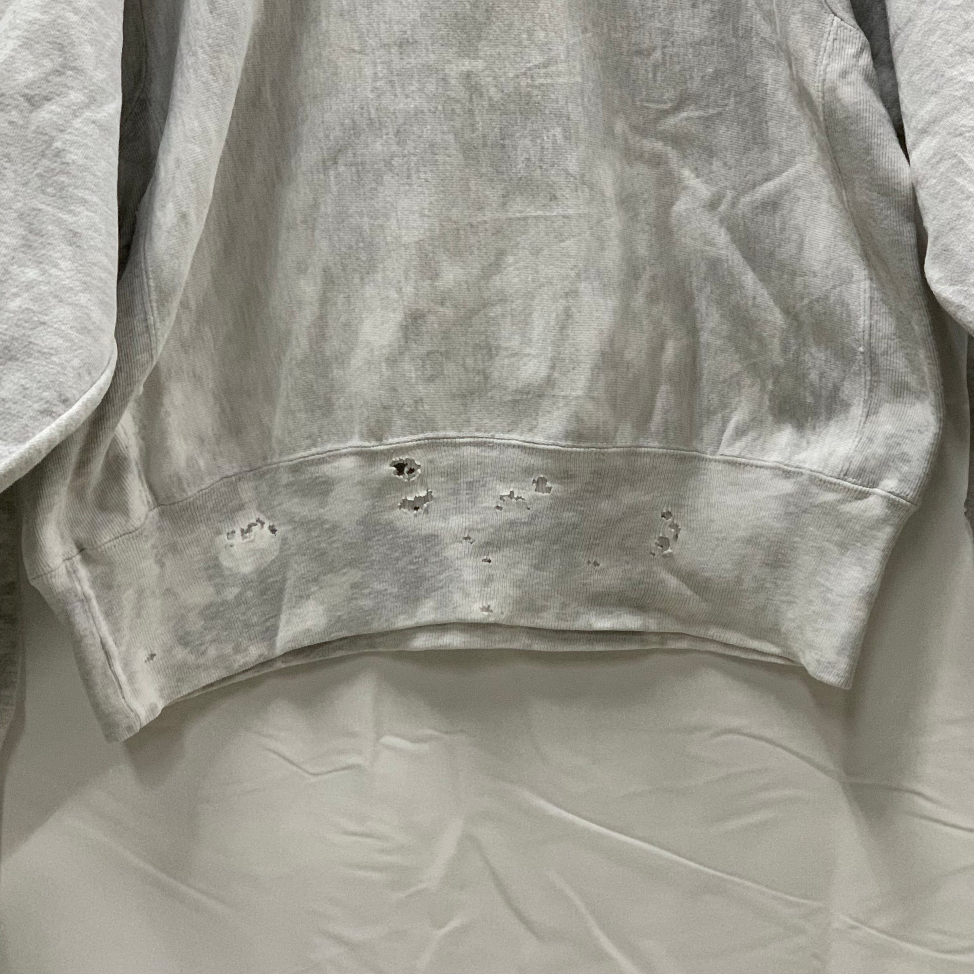 【中古】【古着】Champion プリント トレーナー ホワイト Mサイズ