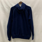 【中古】【古着】adidas プリント パーカー ネイビー XLサイズ