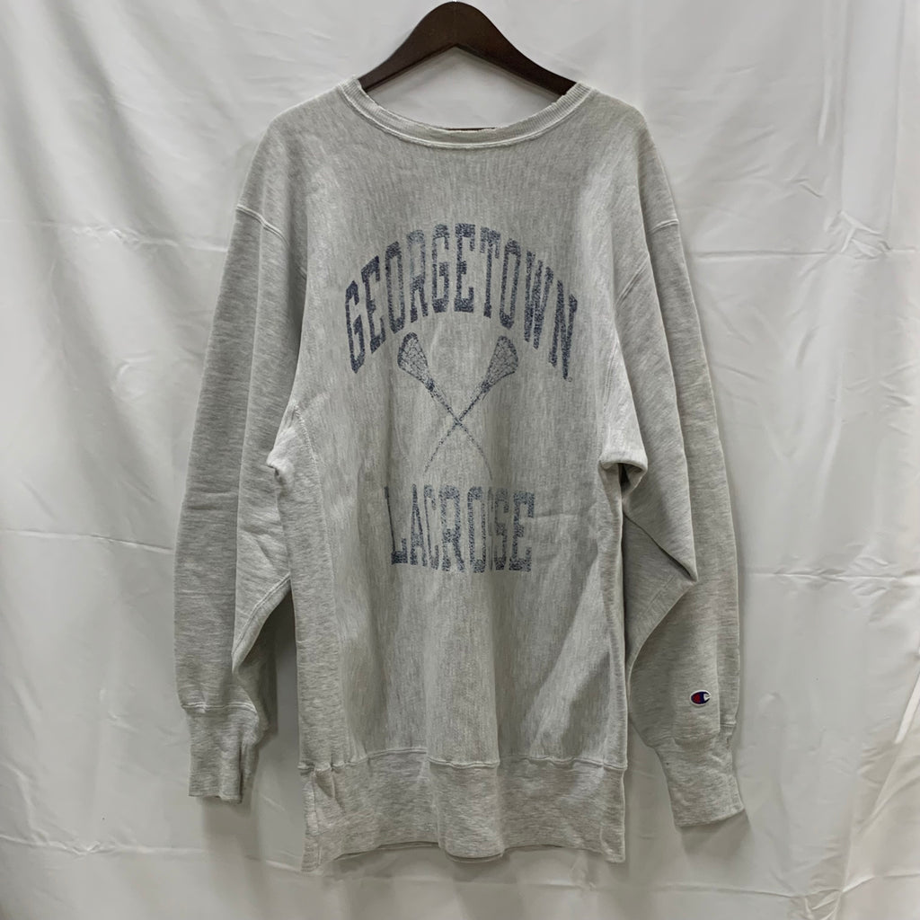 【中古】【古着】Champion プリント トレーナー グレー XXLサイズ