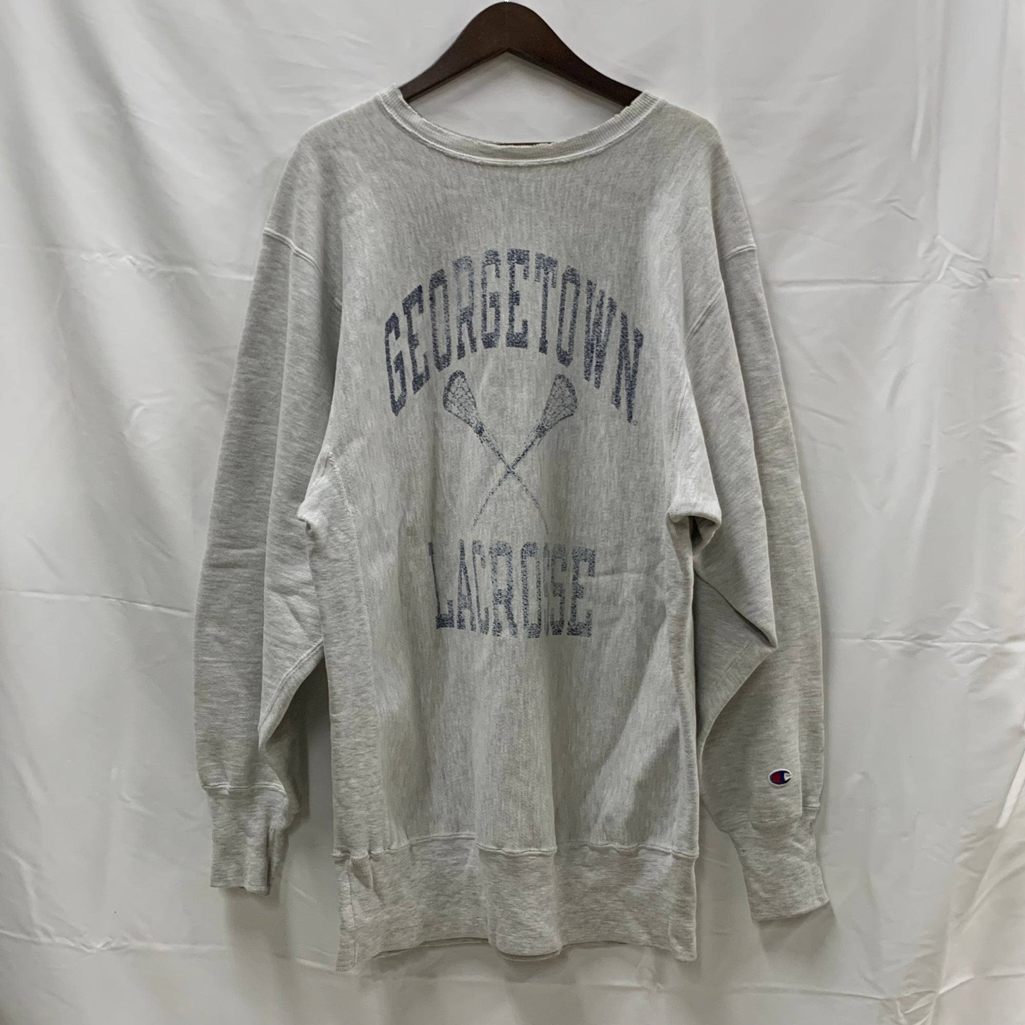【中古】【古着】Champion プリント トレーナー グレー XXLサイズ