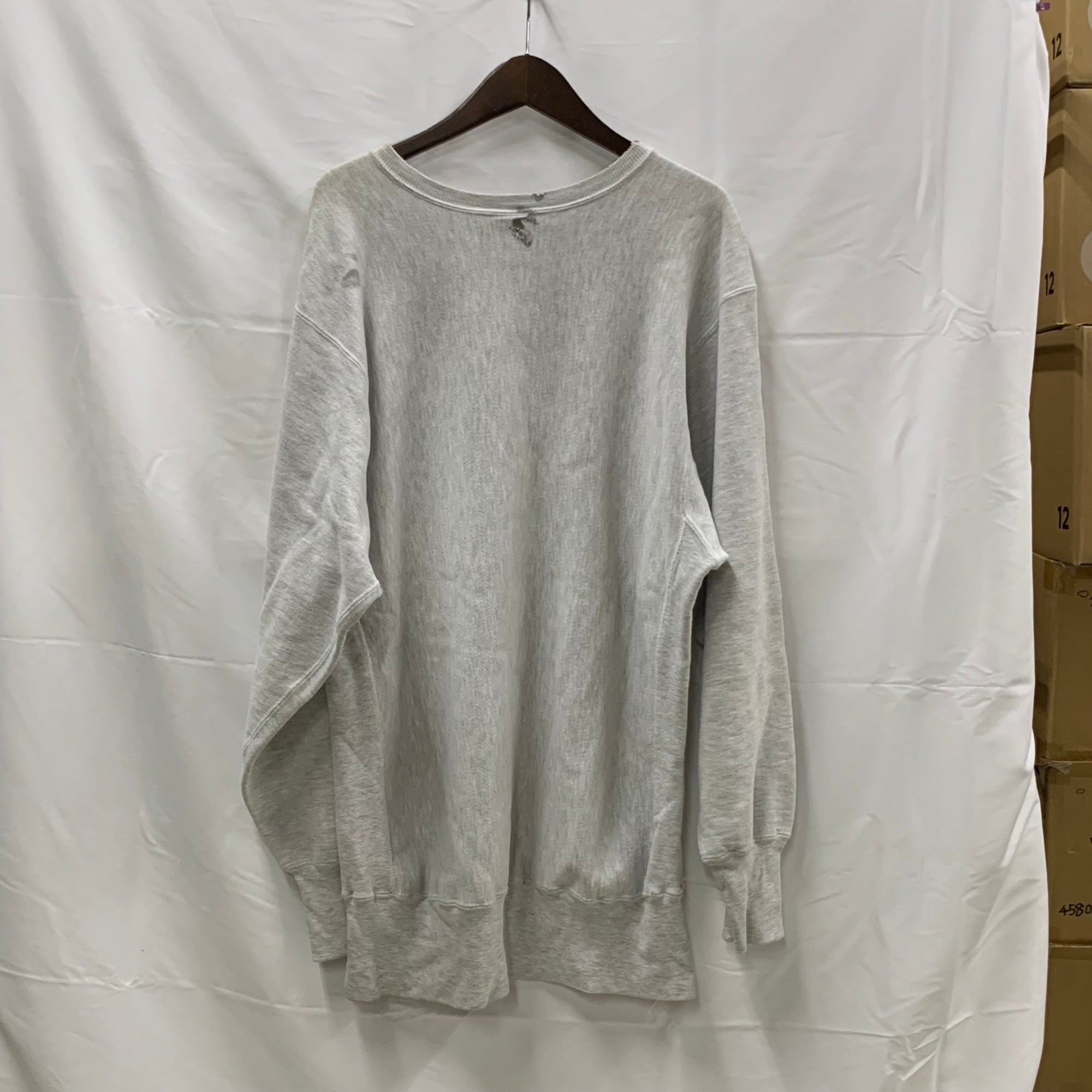 【中古】【古着】Champion プリント トレーナー グレー XXLサイズ