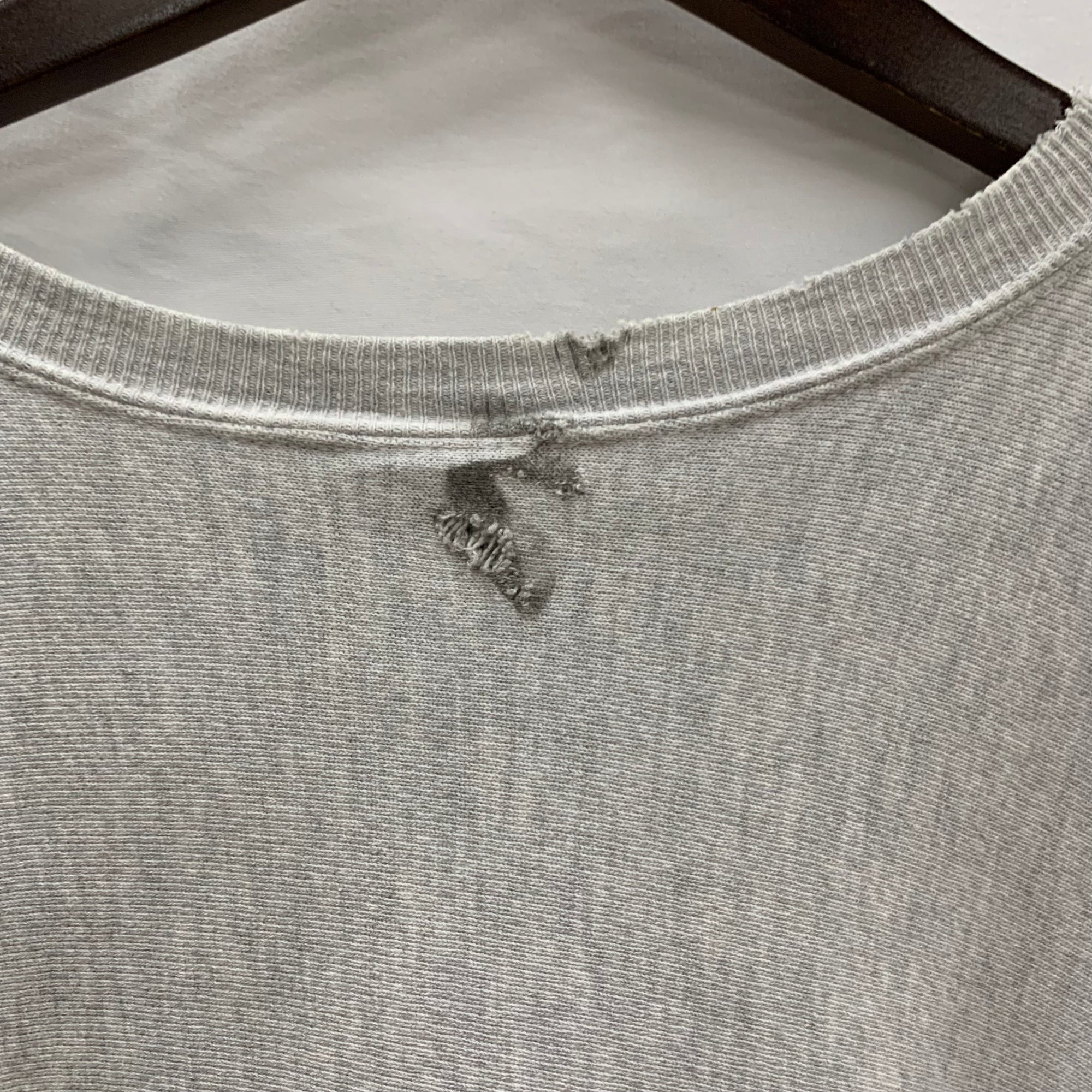 【中古】【古着】Champion プリント トレーナー グレー XXLサイズ