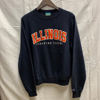 【中古】【古着】Champion ロゴ スウェットトレーナー ブラック