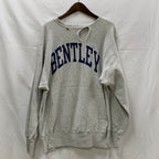 【中古】【古着】Champion プリント トレーナー グレー XLサイズ