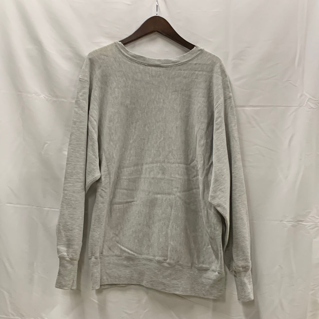 【中古】【古着】Champion プリント トレーナー グレー XLサイズ