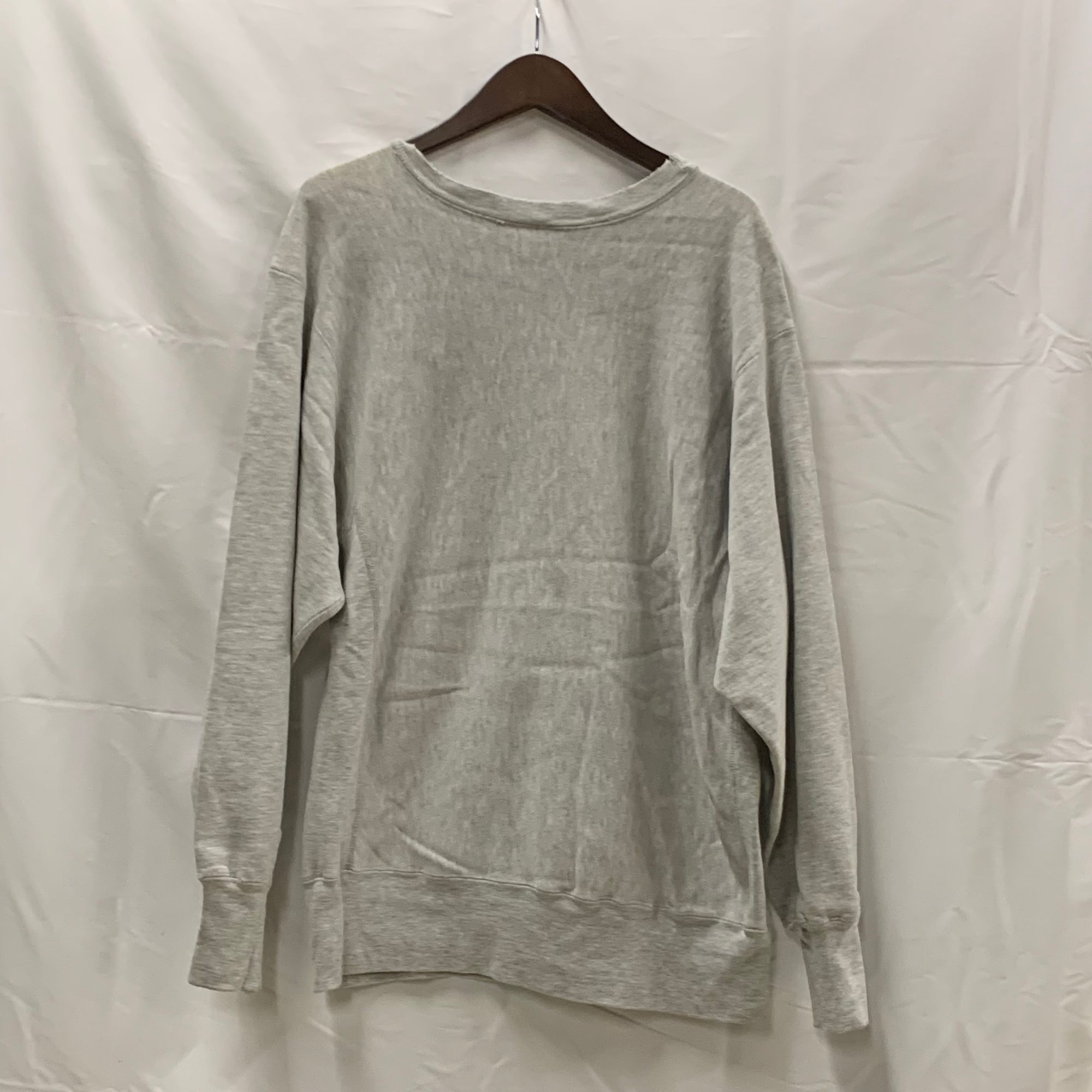 【中古】【古着】Champion プリント トレーナー グレー XLサイズ