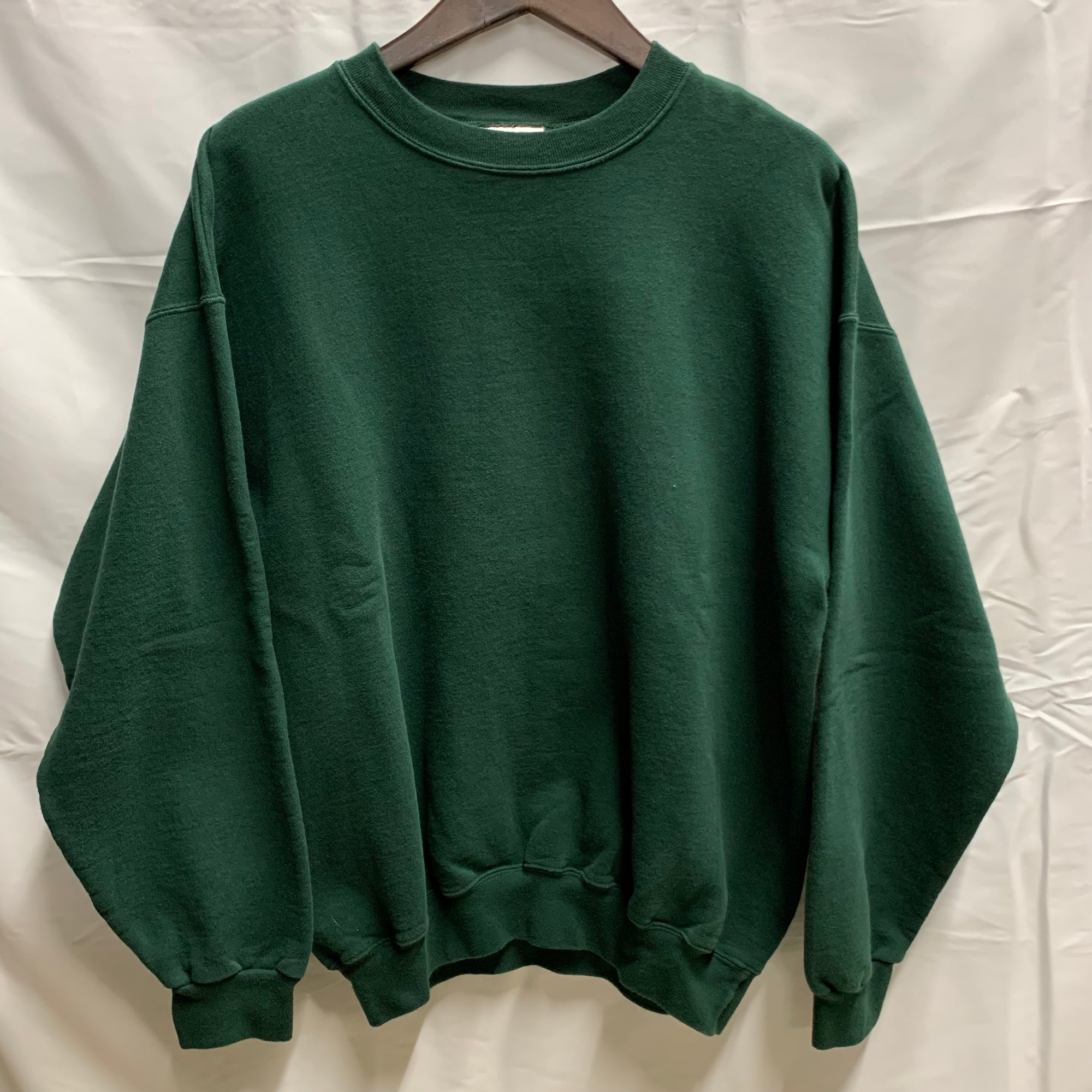 【中古】【古着】Hanes 無地 スウェットパーカー グリーン