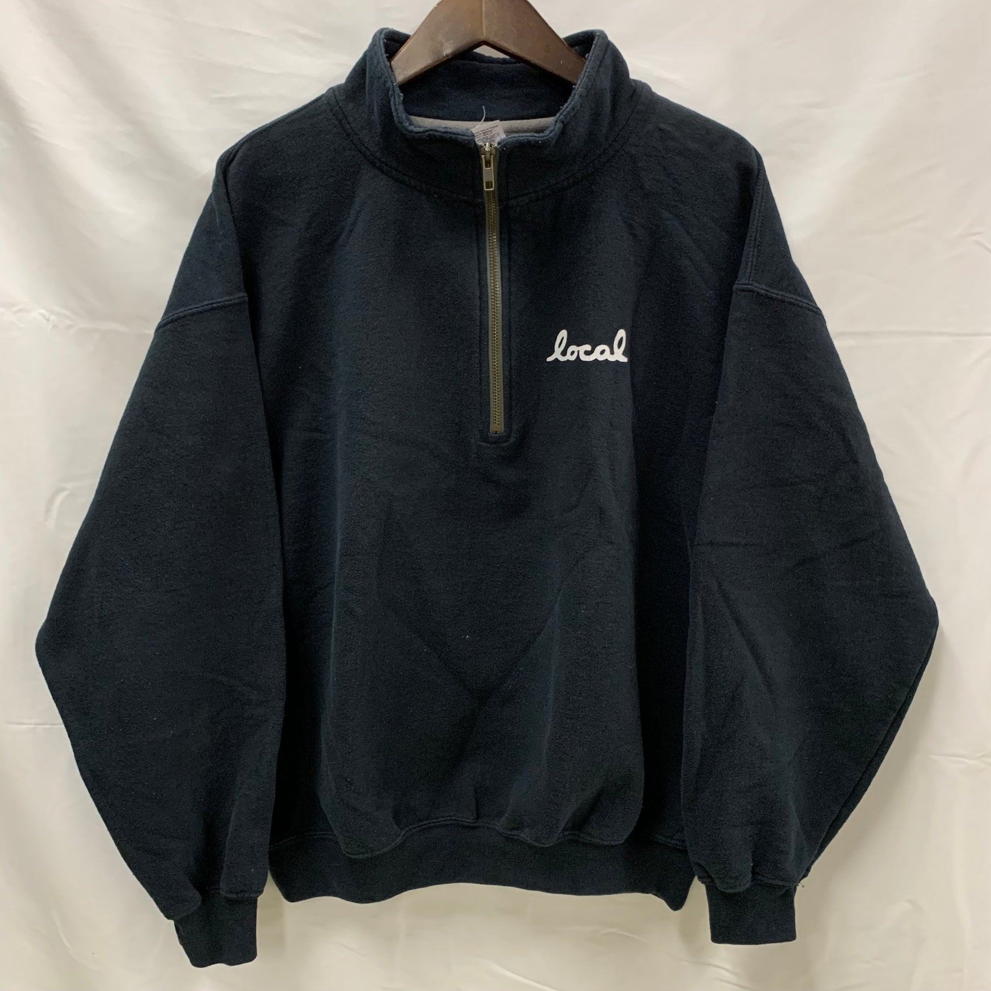 【中古】【古着】GILDAN プリント トレーナー ブラック Lサイズ