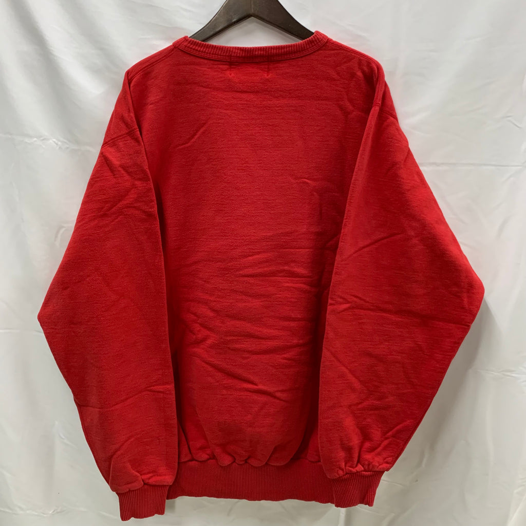 【中古】【古着】Wind River プリント トレーナー レッド XLサイズ