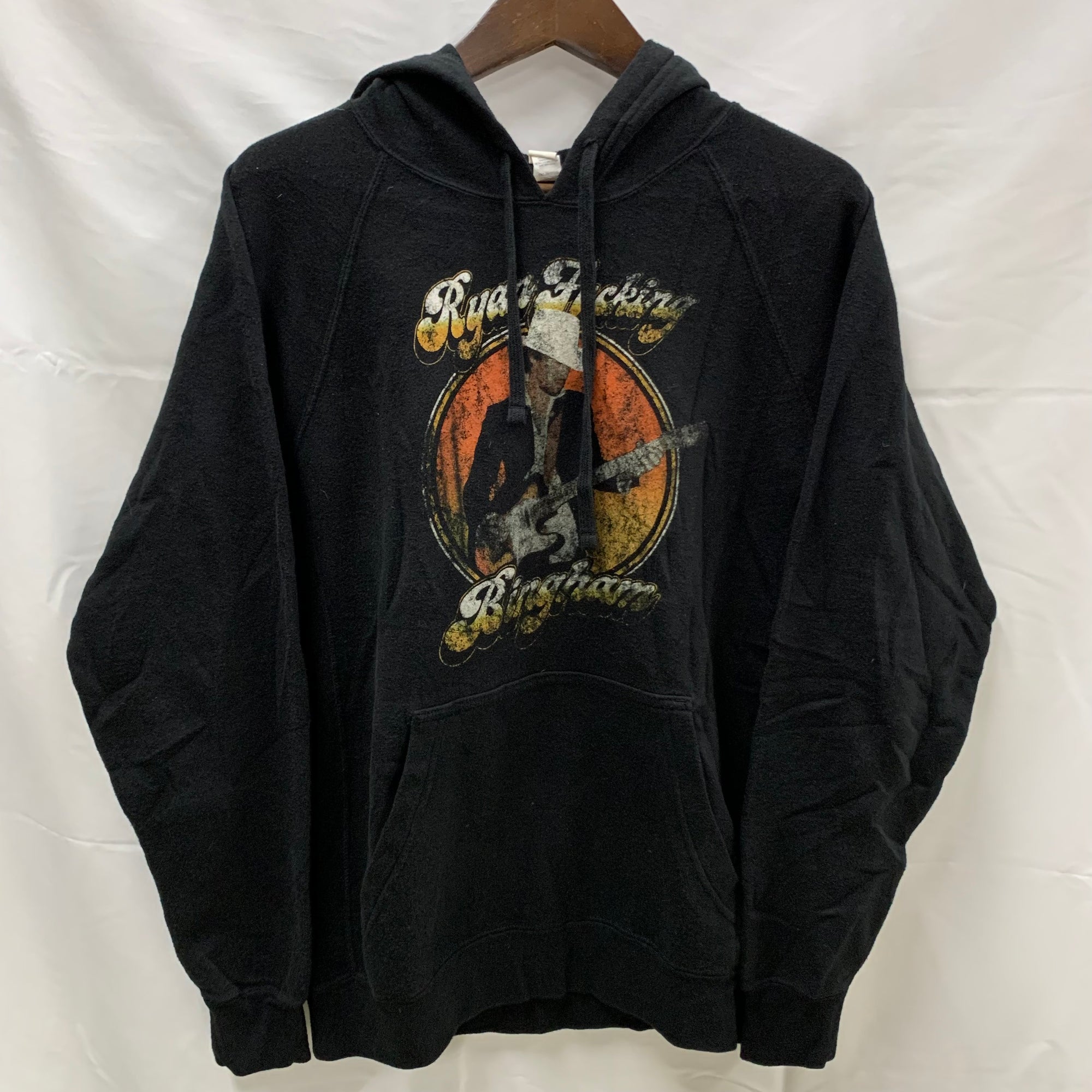【中古】【古着】independent trading company プリント パーカー ブラック Sサイズ