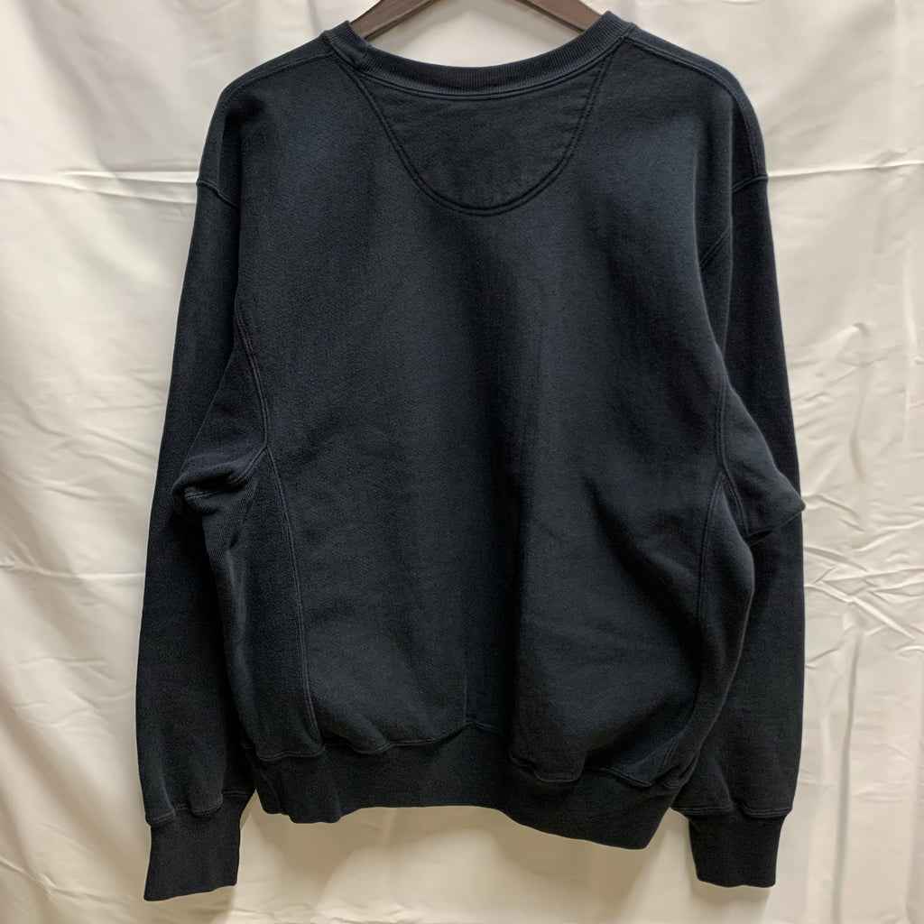 【中古】【古着】Champion ワンポイント スウェットトレーナー ブラック Mサイズ