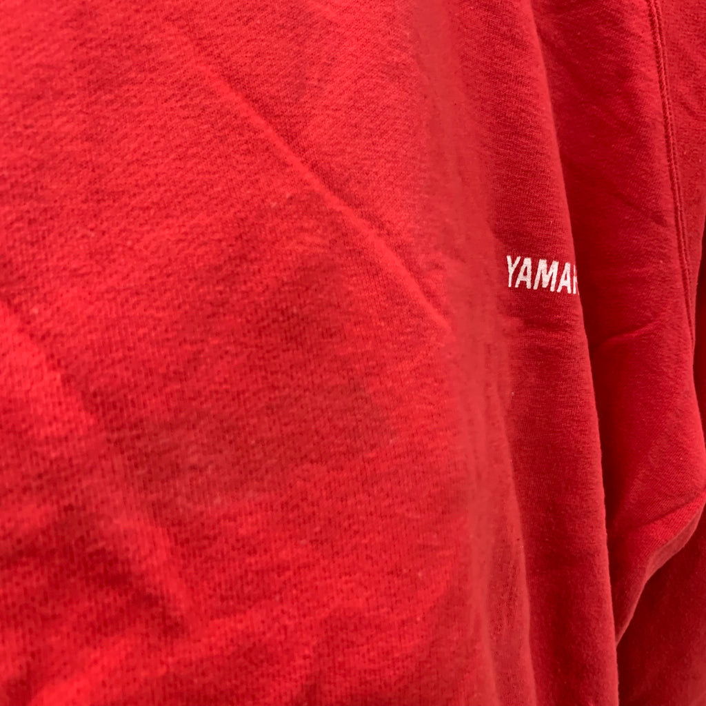 【中古】【古着】Yamaha プリント トレーナー レッド Mサイズ