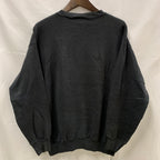 【中古】【古着】tultex プリント トレーナー ブラック Lサイズ
