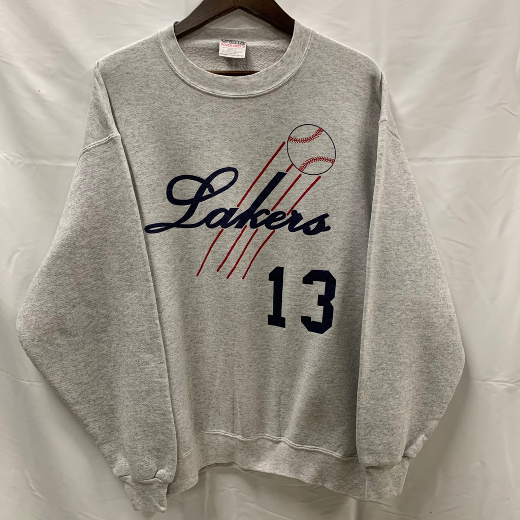 【中古】【古着】ONEITA プリント トレーナー グレー XLサイズ
