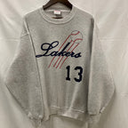 【中古】【古着】ONEITA プリント トレーナー グレー XLサイズ