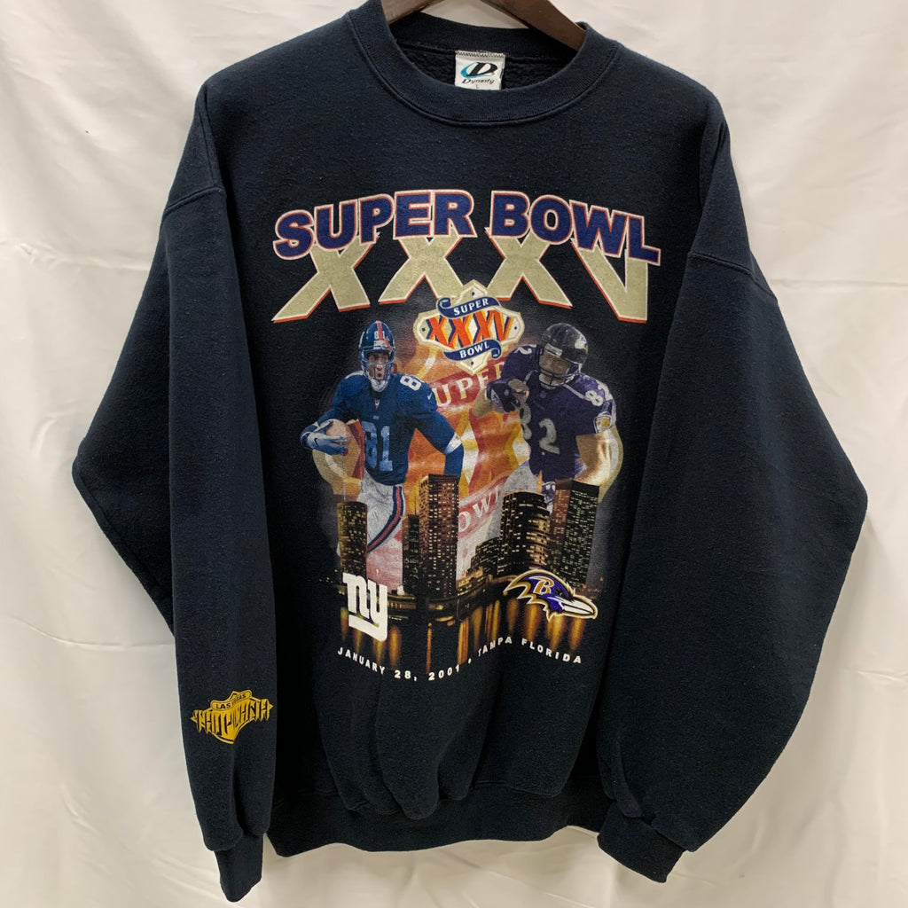 【中古】【古着】Dynasty プリント トレーナー ブラック Lサイズ