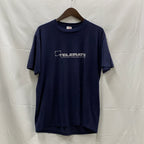 【古着】JERZEES ワンポイント Tシャツ ネイビー Lサイズ
