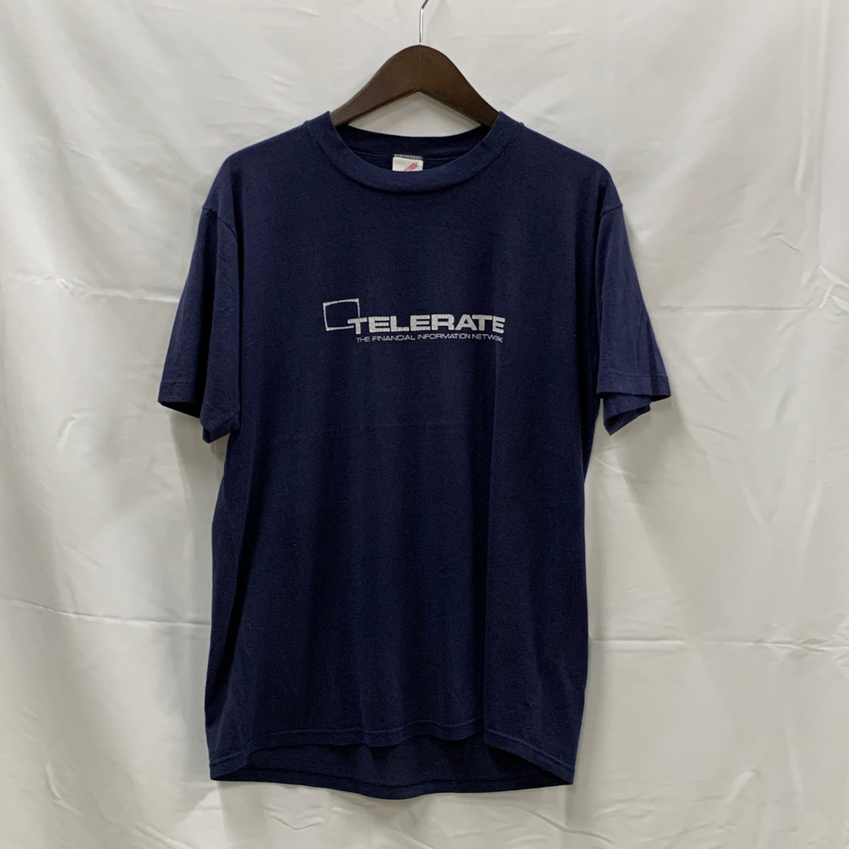 【古着】JERZEES ワンポイント Tシャツ ネイビー Lサイズ