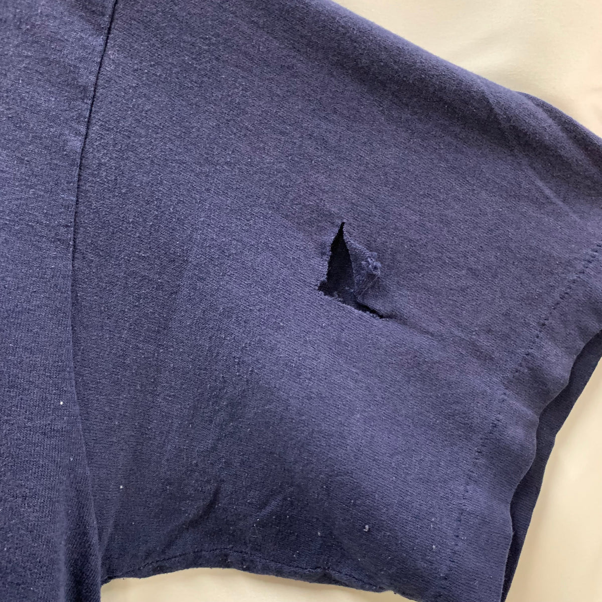 【古着】JERZEES ワンポイント Tシャツ ネイビー Lサイズ
