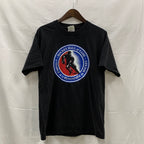【中古】【古着】BULLETIN プリント Tシャツ ブラック Sサイズ