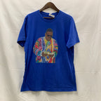 【中古】【古着】BELLA+CANVAS プリント Tシャツ ブルー Lサイズ