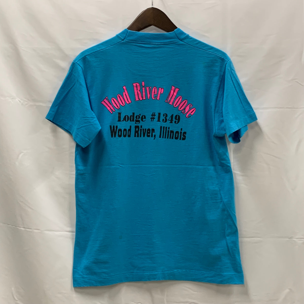 【古着】 プリント Tシャツ ターコイズ
