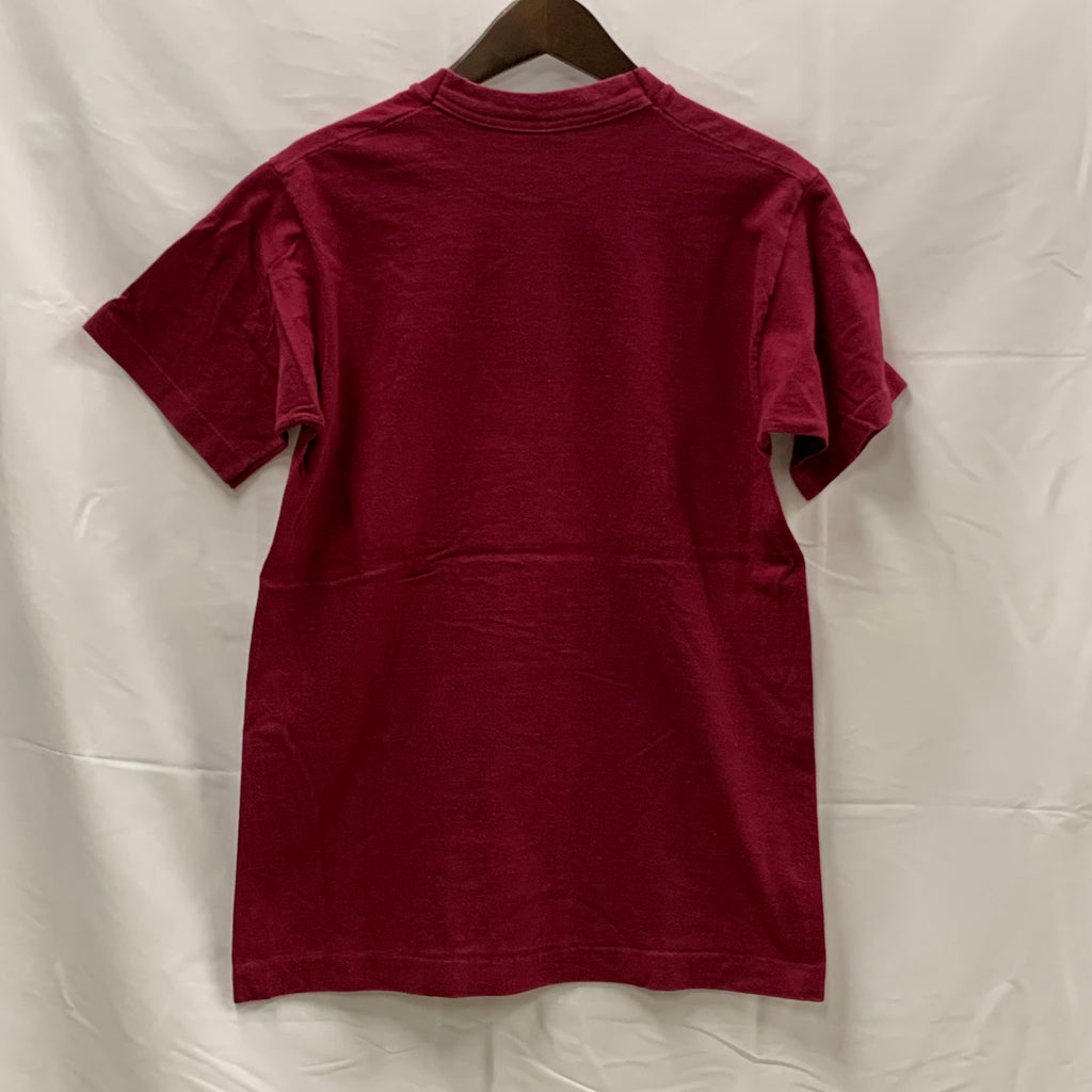 【中古】【古着】FRUIT OF THE ROOM ワンポイント Tシャツ ボルドー Mサイズ