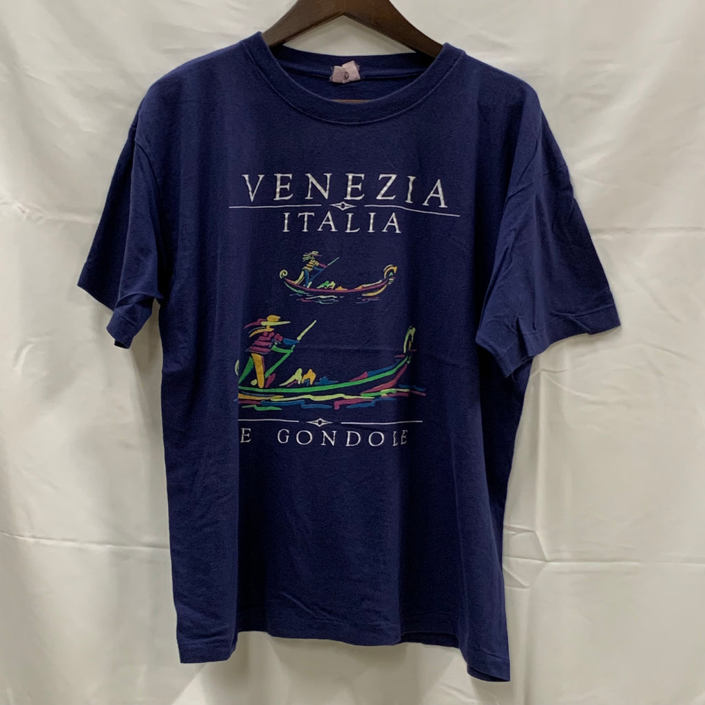 【古着】 プリント Tシャツ ネイビー