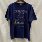 【古着】 プリント Tシャツ ネイビー