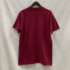 【中古】【古着】FRUIT OF THE ROOM 刺繍 Tシャツ ボルドー Lサイズ