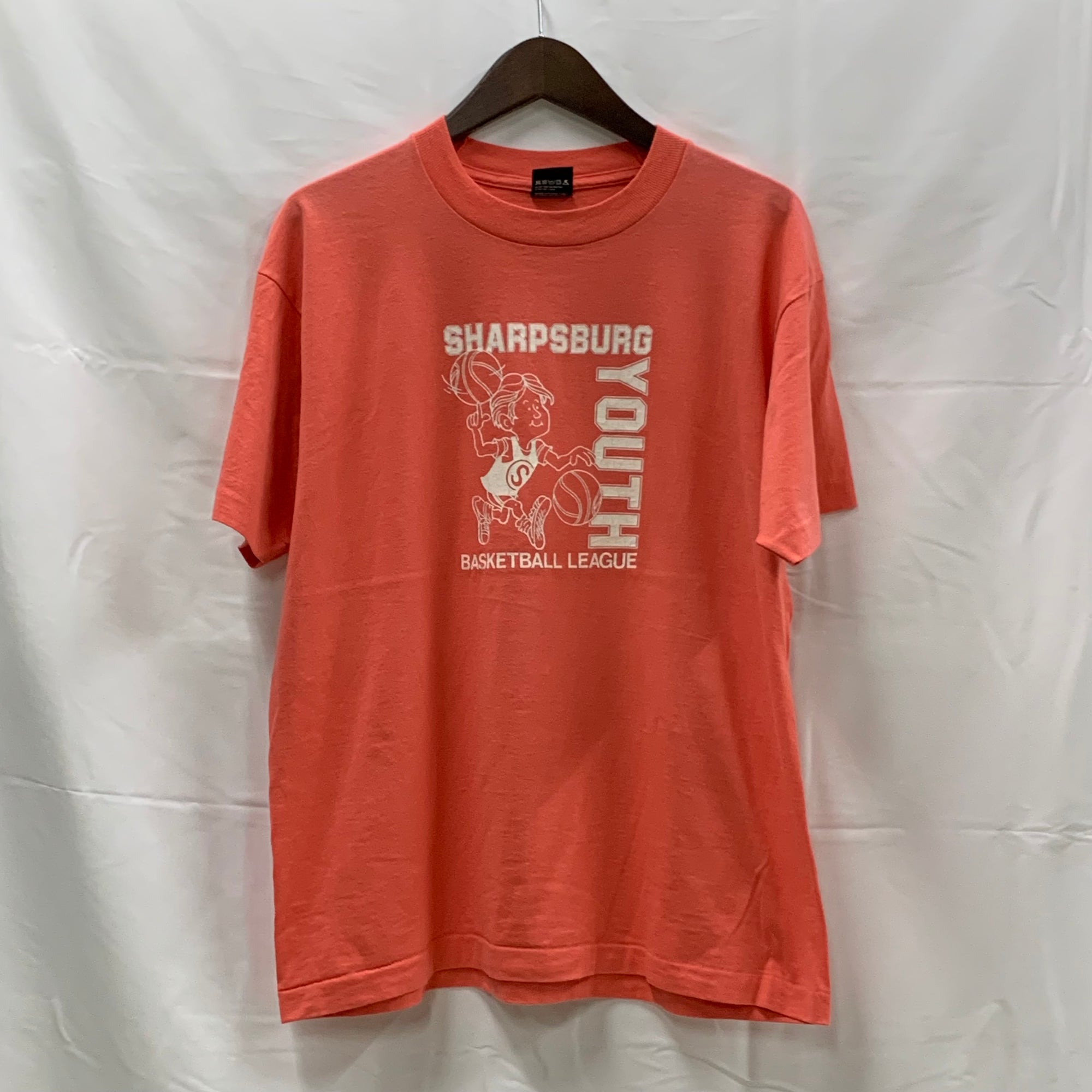 【中古】【古着】SCREEN STARS プリント Tシャツ ピンク Lサイズ