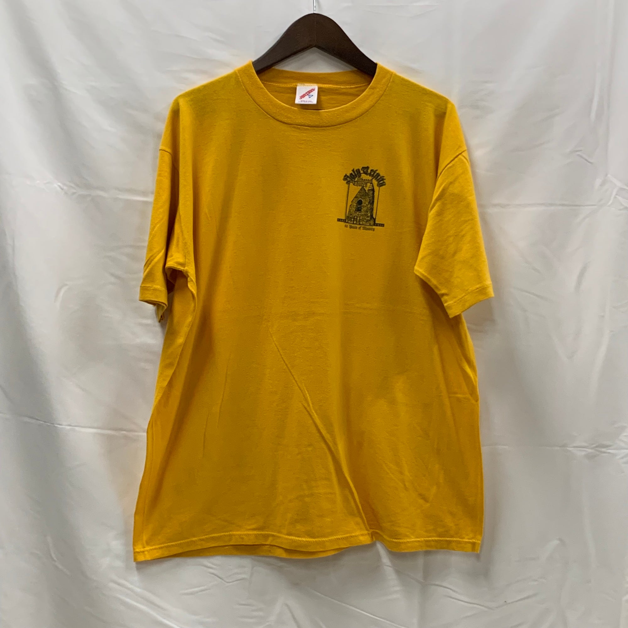 【中古】【古着】JERZEES プリント Tシャツ イエロー XLサイズ