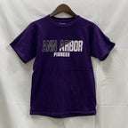 【中古】【古着】Champion プリント Tシャツ パープル Sサイズ