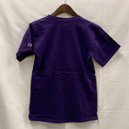 【中古】【古着】Champion プリント Tシャツ パープル Sサイズ