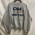 【中古】【古着】Champion ロゴ スウェットトレーナー グレー Lサイズ
