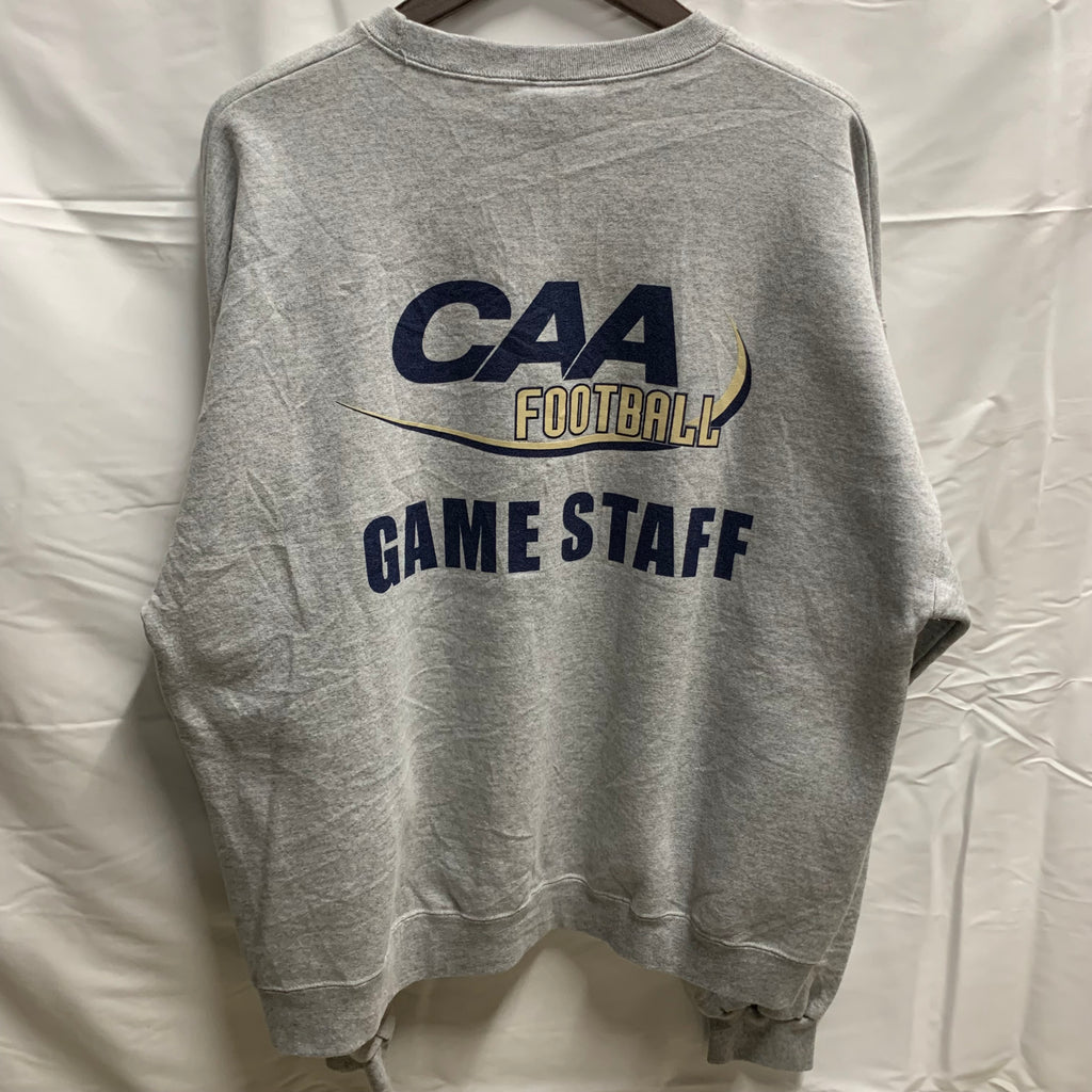 【中古】【古着】Champion ロゴ スウェットトレーナー グレー Lサイズ