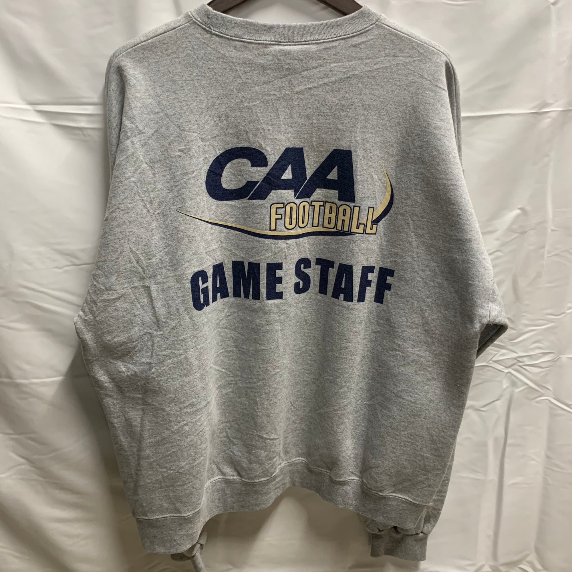 【中古】【古着】Champion ロゴ スウェットトレーナー グレー Lサイズ